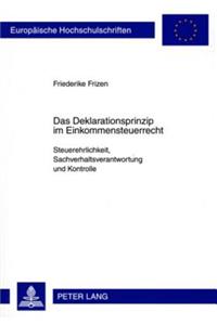 Das Deklarationsprinzip Im Einkommensteuerrecht