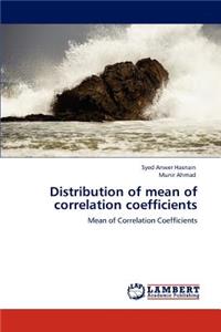 Distribution of Mean of Correlation Coefficients