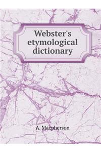 Webster's Etymological Dictionary