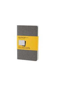 Moleskine Cahier Journal (Set of 3), Pocket, Squared, Pebble Grey, Soft Cover (3.5 X 5.5)