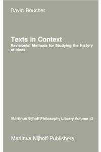 Texts in Context: Revisionist Methods for Studying the History of Ideas