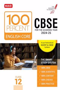 MTG 100 Percent English Core For Class 12 CBSE Board Exam 2024-25 | Chapter-Wise Self-evaluation Test, Theory, Diagrams & Practical Available All in One Book | As Per Rationalised NCERT & CBSE Syllabus