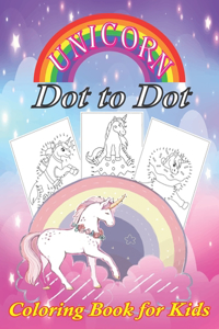 Unicorn Dot To Dot Coloring Book For Kids