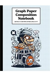 Graph Paper Composition Notebook Quad Rule 5x5 Grid Paper - 150 Sheets (Large, 8.5 x 11