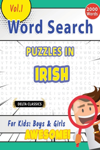Word Search Puzzles in Irish for Kids