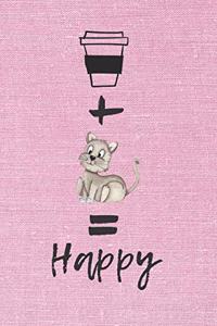 Coffee + Cat = Happy Notebook