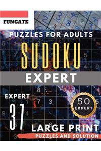 Sudoku Expert Puzzles for Adults Large Print: FunGate Activity Book SUDOKU Extreme Difficult Quiz Game (Sudoku Puzzle Books for Adults & Seniors)