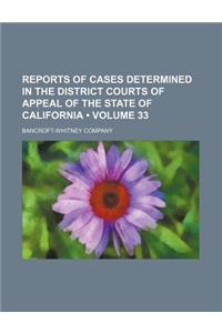 Reports of Cases Determined in the District Courts of Appeal of the State of California (Volume 33)