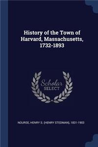 History of the Town of Harvard, Massachusetts, 1732-1893