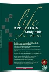 NLT Life Application Study Bible Large Print, Indexed
