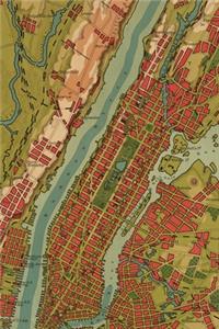 New York Vintage Map Field Journal Notebook, 50 pages/25 sheets, 4x6