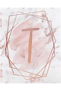 Letter T Lined Journal