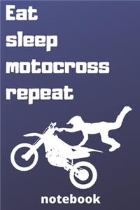 eat sleep motocross repeat notebook