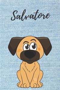 personalisiertes Notizbuch Hunde / Malbuch / Kritzelbuch / Tagebuch / Notizheft / Journal / DIN A5 / Geschenke Salvatore