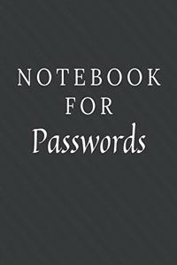 Notebook For Passwords