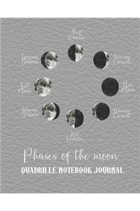 Phases of the moon Quadrille notebook journal