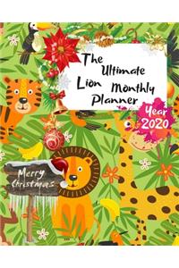 The Ultimate Merry Christmas Lion Monthly Planner Year 2020
