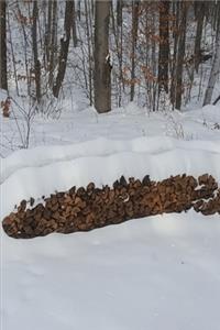 2020 Weekly Planner Winter Woodpile Snowcovered 134 Pages