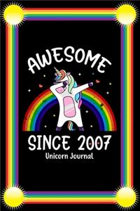 Awesome Since 2007 Unicorn Journal