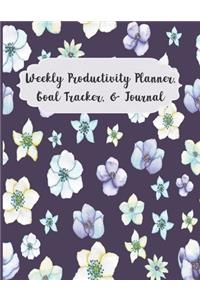 Weekly Productivity Planner, Goal Tracker & Journal
