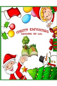 Merry Christmas Notebook for Kids