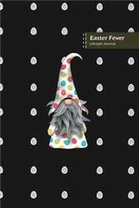 Easter Fever Lifestyle Journal, Blank Write-in Notebook, Dotted Lines, Wide Ruled, Size (A5) 6 x 9 In (Black III)