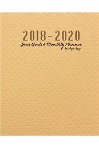 2018-2020 Rawpaper Design Year Goals and Monthly Planner