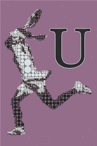 U Monogram Initial Tennis Journal