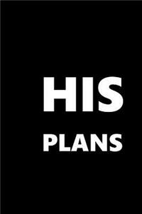 2019 Weekly Planner For Men His Plans White Font Black Design 134 Pages