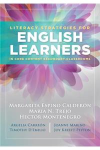 Literacy Strategies for English Learners in Core Content Secondary Classrooms