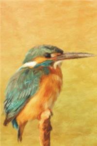 Kingfisher on a Twig - Lined Notebook with Margins