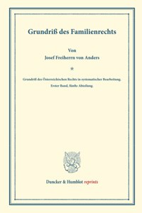 Grundriss Des Familienrechts
