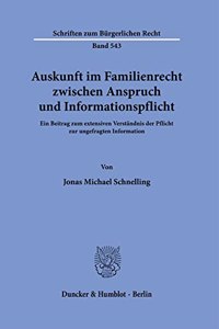 Auskunft Im Familienrecht Zwischen Anspruch Und Informationspflicht