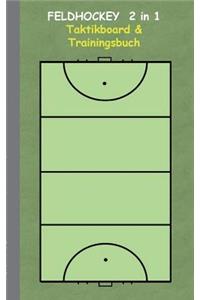Feldhockey 2 in 1 Taktikboard und Trainingsbuch