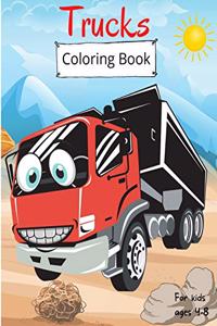 Trucks Coloring Book for Kids