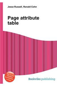 Page Attribute Table