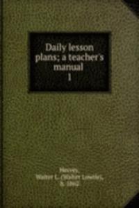 Daily lesson plans