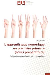 L'apprentissage numérique en première primaire (cours préparatoire)
