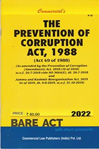 Commercial's The Prevention of Corruption Act, 1988 Bare Act 2022