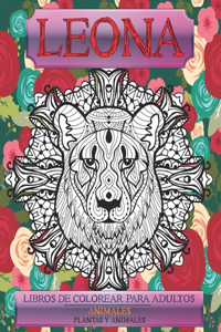 Libros de colorear para adultos - Plantas y animales - Animales - Leona