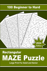 Rectangular MAZE Puzzle Large Print For Adults and Seniors