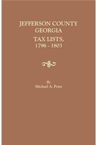 Jefferson County, Georgia, Tax Lists, 1796-1803