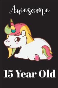 Awesome 15th Year Baby Unicorn