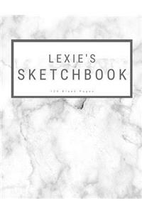 Lexie's Sketchbook: : Personalized Marble Sketchbook with Name: 120 Pages