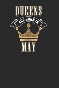 Queens Are Born In May: Graph Paper Notebook (6 x 9 - 120 pages) Birthday Months Themed Notebook for Daily Journal, Diary, and Gift