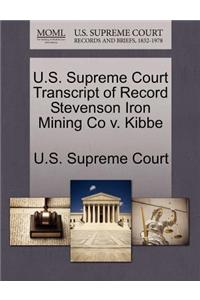 U.S. Supreme Court Transcript of Record Stevenson Iron Mining Co V. Kibbe