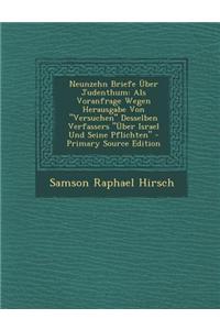 Neunzehn Briefe Uber Judenthum