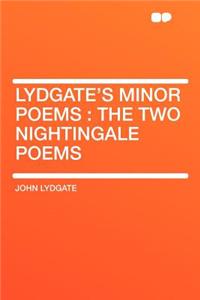 Lydgate's Minor Poems