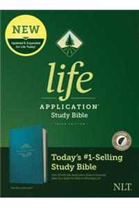 NLT Life Application Study Bible, Third Edition (Leatherlike, Teal Blue, Indexed)