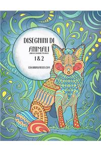 Disegnini di Animali Libro da Colorare per Adulti 1 & 2